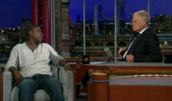 Tracy Morgan tries to explain his homophobic jokes to David Letterman