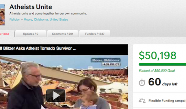 Doug Stanhope raises $50,000 for atheist survivor of Oklahoma tornado