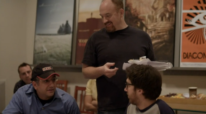 Screencap of the day: Ali from The PIT, Amir from CollegeHumor and Louis CK on “Louie”