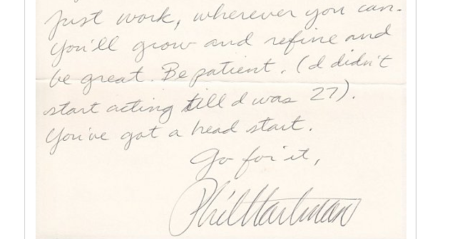 Phil Hartman’s handwritten letter offers advice to a young comedian