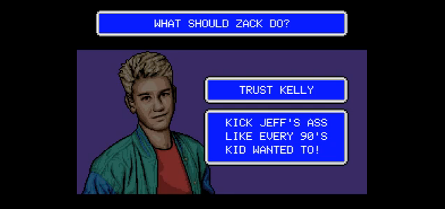 Play the interactive YouTube game version of “Saved by the Bell”