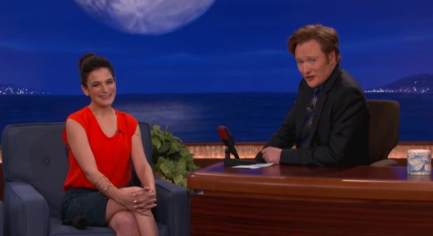 Jenny Slate explains her “Marcel the Shell” voice to Conan