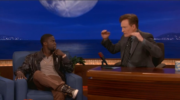 Kevin Hart tells Conan about adding fireworks and fire to his live stand-up shows