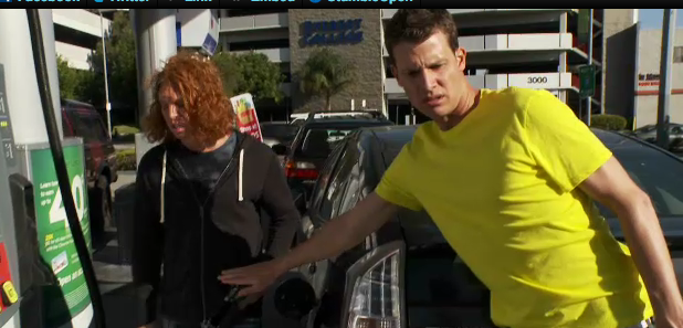 Daniel Tosh hangs out with Carrot Top doing everyday tasks