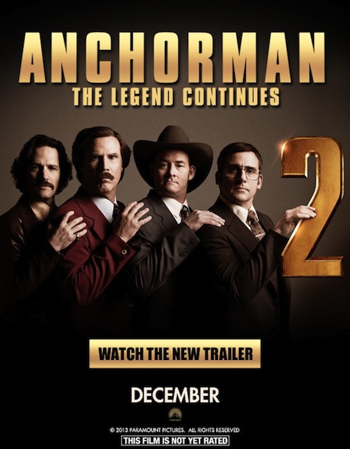 Here is the movie trailer to “Anchorman” 2 we’ve all been waiting for