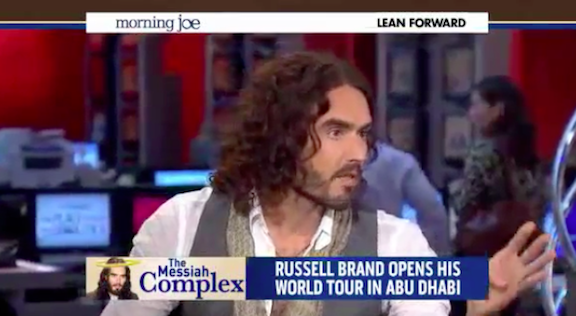 Russell Brand becomes only person on MSNBC’s “Morning Joe” doing his or her job