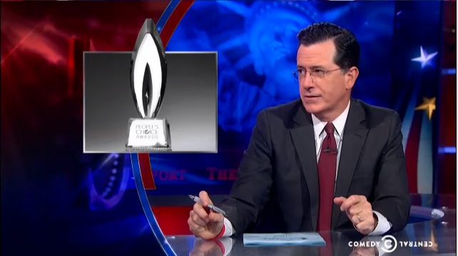 Stephen Colbert implores people to choose him for People’s Choice Award