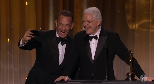 Steve Martin receives an honorary Oscar from the Academy Awards