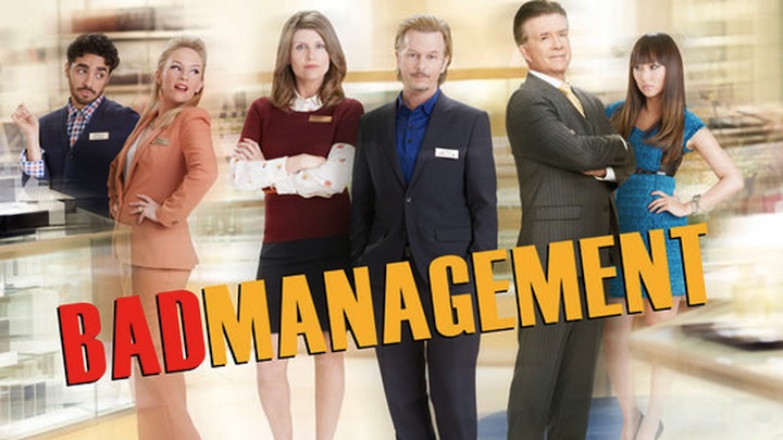 Watch ABC’s failed sitcom pilot from 2013, “Bad Management,” with David Spade, Sharon Horgan, Alan Thicke and Rachael Harris