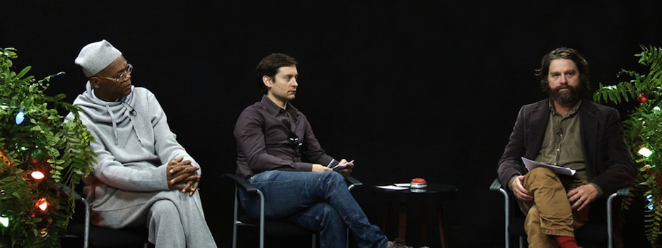 Merry Christmas from Between Two Ferns with Zach Galifianakis, and Samuel L. Jackson, Tobey Maguire and Arcade Fire