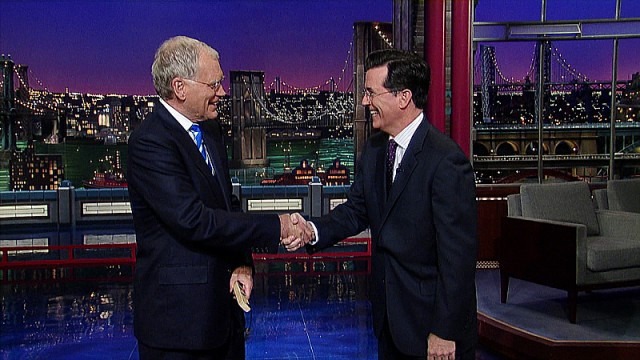 Stephen Colbert replacing David Letterman as host of Late Show on CBS in 2015!