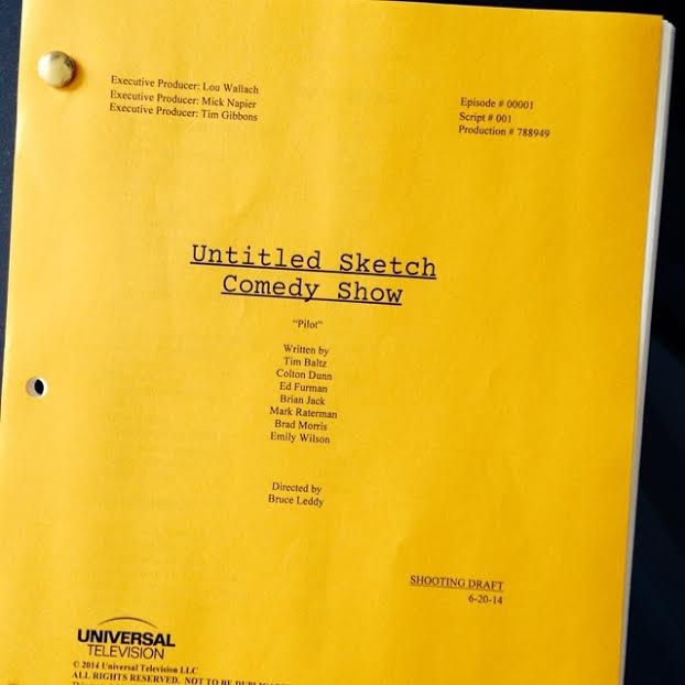 Can you judge an NBC Untitled Sketch Comedy Show by its pilot cover page?
