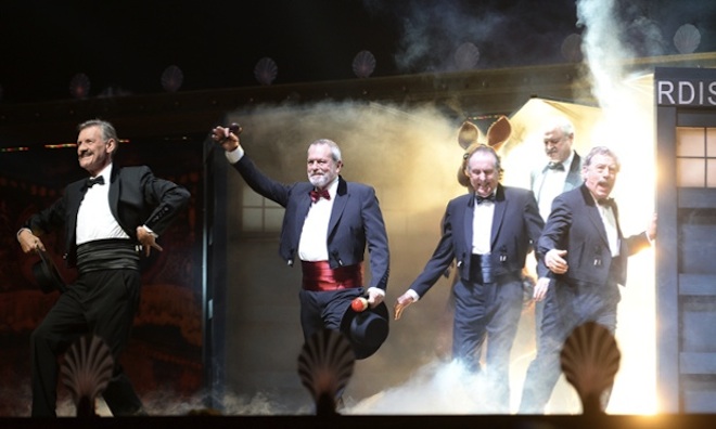Scenes from the first day and night of the 2014 Monty Python Live reunion