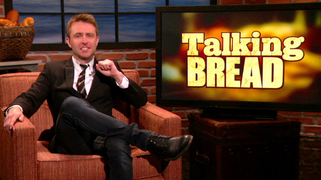 Chris Hardwick’s “Talking Bread” chat with Andy Daly, Tig Notaro, via Team Coco