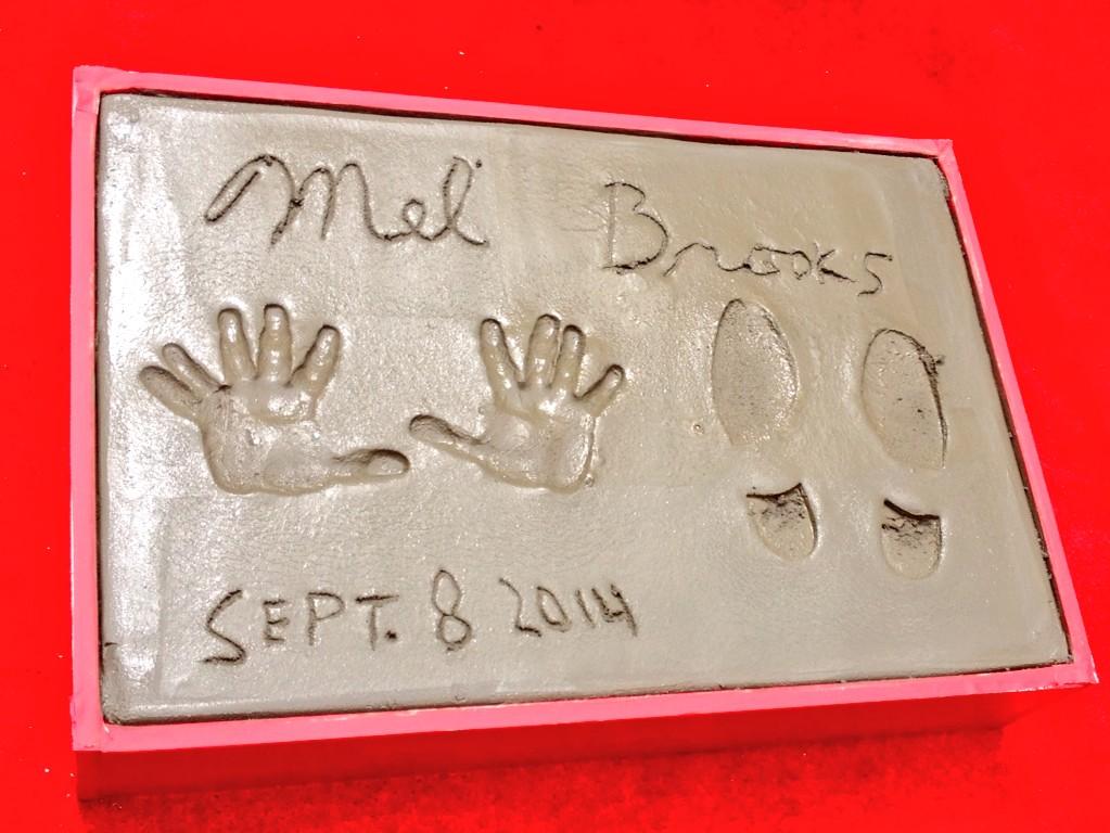 Future generations may believe Mel Brooks had 11 fingers thanks to his handprint at Grauman’s Chinese Theatre in Hollywood