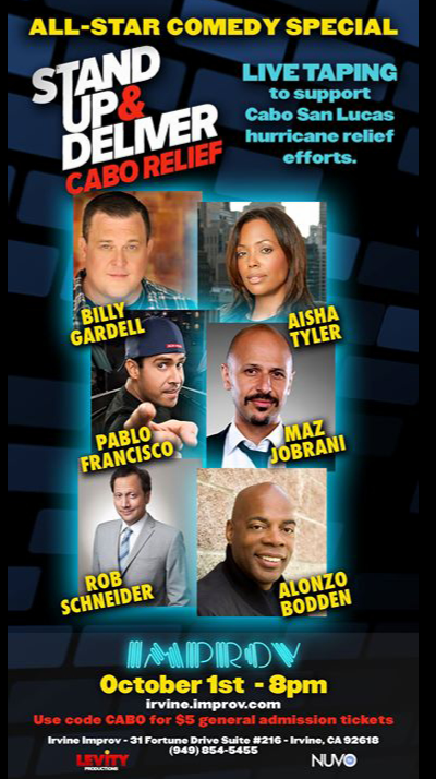 Hurricane Odile cancels 2014 Cabo Comedy Festival; NUVOtv and Levity organize relief benefit show Oct. 1 in California