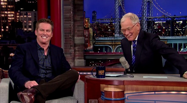 Brian Regan performs and shows a “Top Five” clip on Late Show with David Letterman