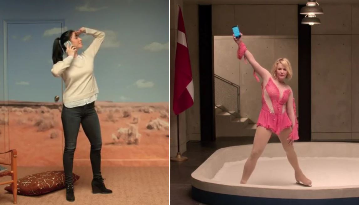 Chelsea Handler and Sarah Silverman one-up each other in T-Mobile Super Bowl commercial