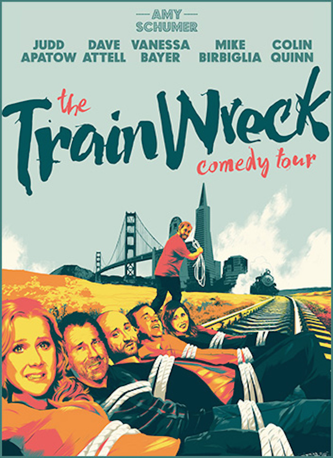 Trainwreck Comedy Tour showcasing Amy Schumer, Dave Attell, Colin Quinn, Mike Birbiglia, Vanessa Bayer, Judd Apatow for charity and promotion