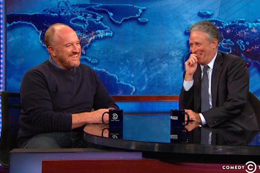 Jon Stewart reminisces with Louis CK about The Comedy Cellar in final Daily Show guest segment