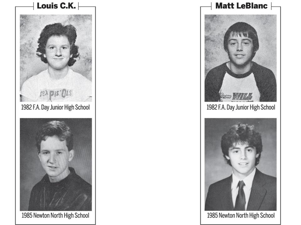 Yearbook photos for classmates Louis CK and Matt LeBlanc