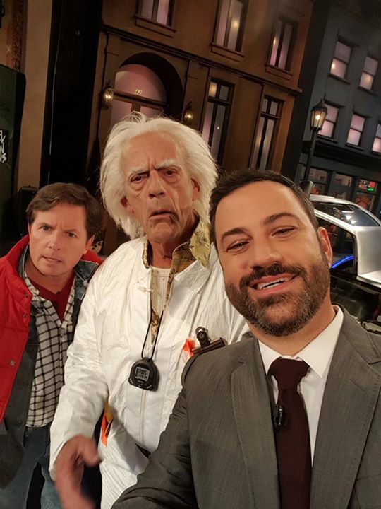 Back to the Future day crashes Jimmy Kimmel Live in Brooklyn