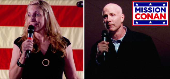 Laurie Kilmartin and Brian Kiley performed on “Mission Conan”