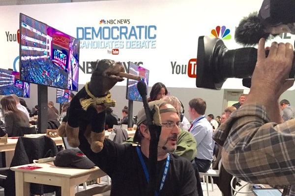 Triumph the Insult Comic Dog is covering the 2016 presidential campaign for Hulu
