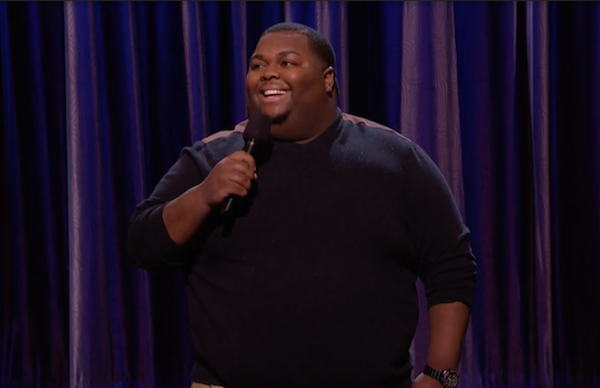 Leonard Ouzts makes his stand-up TV debut on Conan
