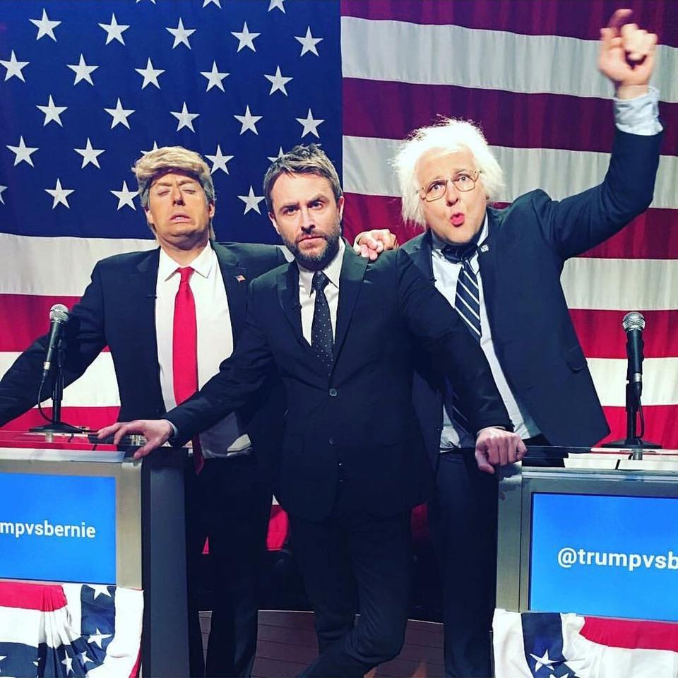 Trump vs. Bernie takes over @midnight for a full-hour, reconvening for Fusion debate taping
