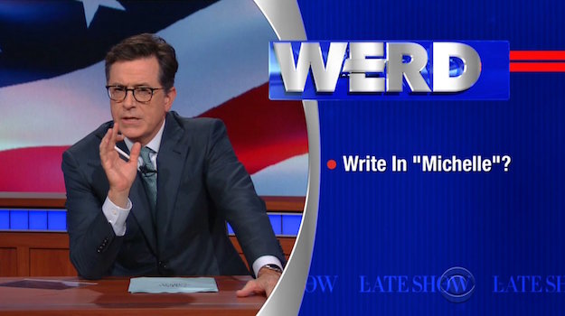 Stephen Colbert’s identical cousin “Stephen Colbert” provides the “Werd” on The Late Show, thanks to Viacom