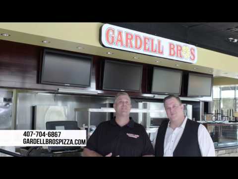 Billy Gardell, his brother and his father in TV ads for “Gardell Bros Pizza”