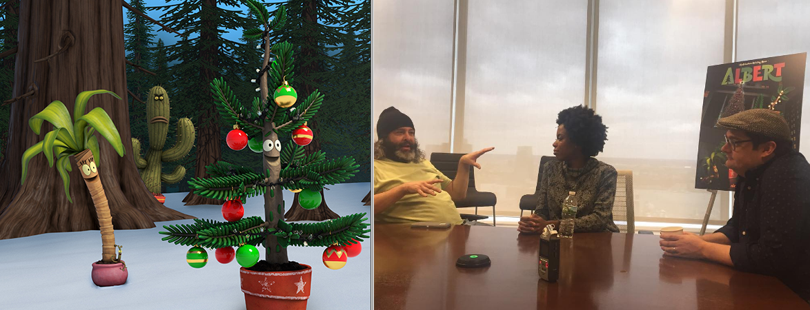 Bobby Moynihan, Sasheer Zamata and Judah Friedlander talk Christmas animated specials and their own new one for Nickelodeon, “Albert”
