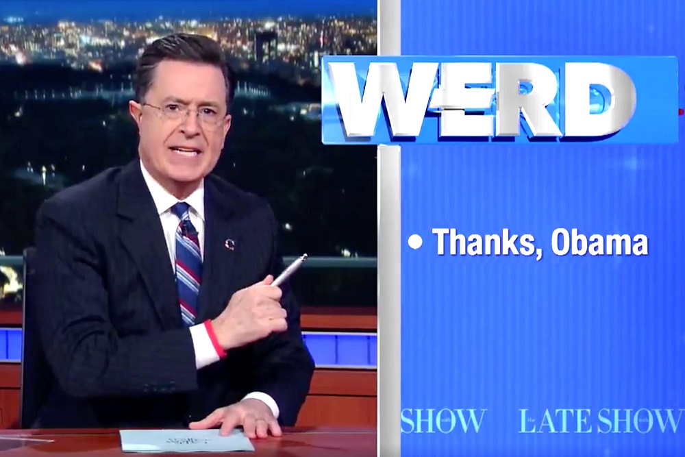 Stephen Colbert lets “Stephen Colbert” have the last Word, I mean, WERD, on President Barack Obama