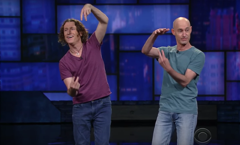 The Umbilical Brothers on The Late Show with Stephen Colbert