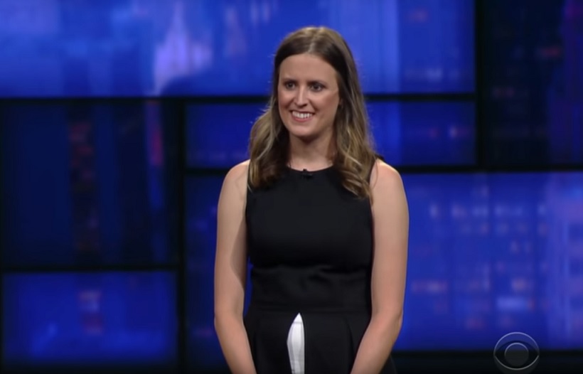 Sarah Tollemache network TV debut on The Late Show with Stephen Colbert