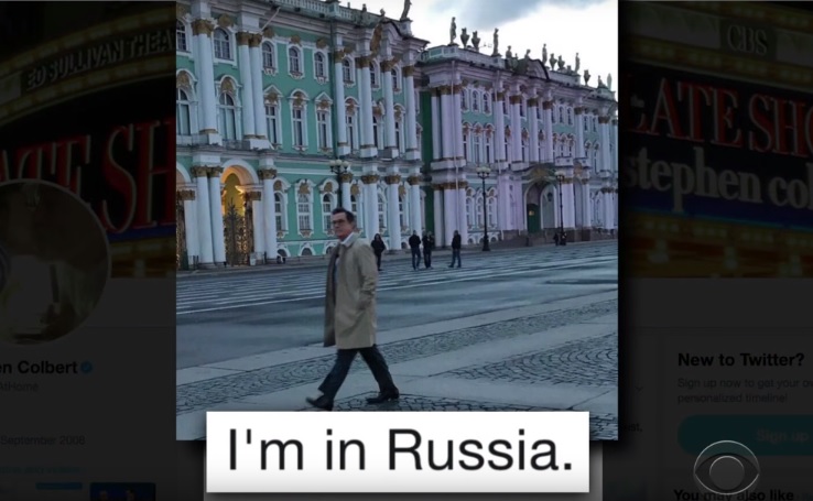 Stephen Colbert went to Russia to film a week’s worth of “secret” Late Show segments