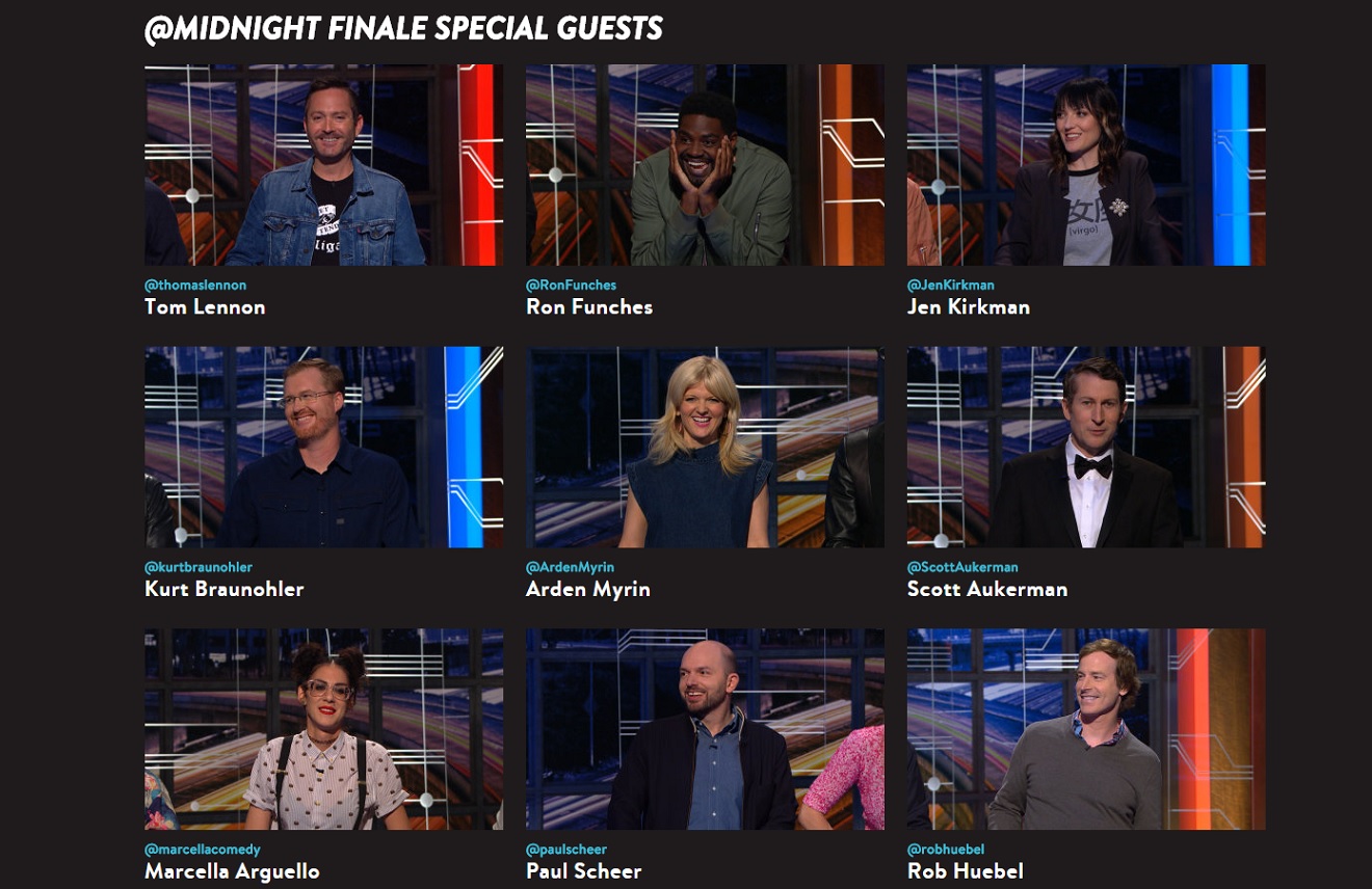 Farewell, and all the POINTS! to @midnight with Chris Hardwick, grand comedian showcase masquerading as a game show