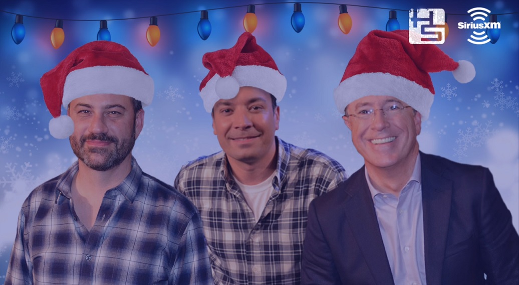 Jimmy Kimmel, Jimmy Fallon and Stephen Colbert sing a Christmas carol for Howard Stern