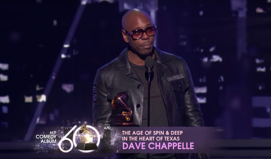 Dave Chappelle wins the Grammy Award for Comedy Album of the Year
