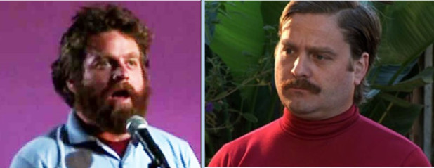 Humor in Hindsight: Zach Galifianakis and his twin in “Live at the Purple Onion” and “Between Two Ferns”