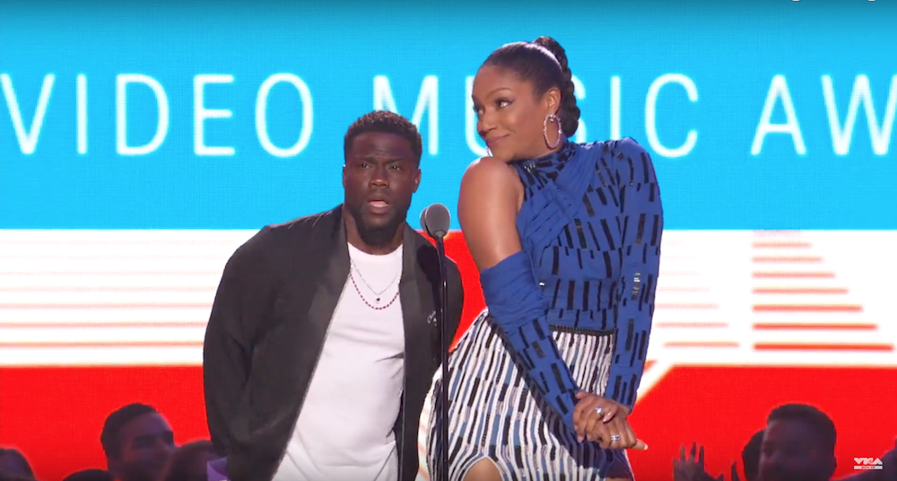 Kevin Hart and Tiffany Haddish delivered the opening zingers for the 2018 MTV VMAs
