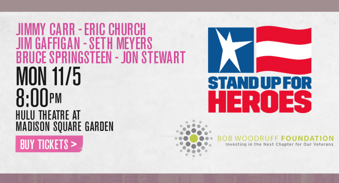 Springsteen and Eric Church join 12th annual Stand Up For Heroes to kick off 2018 New York Comedy Fest