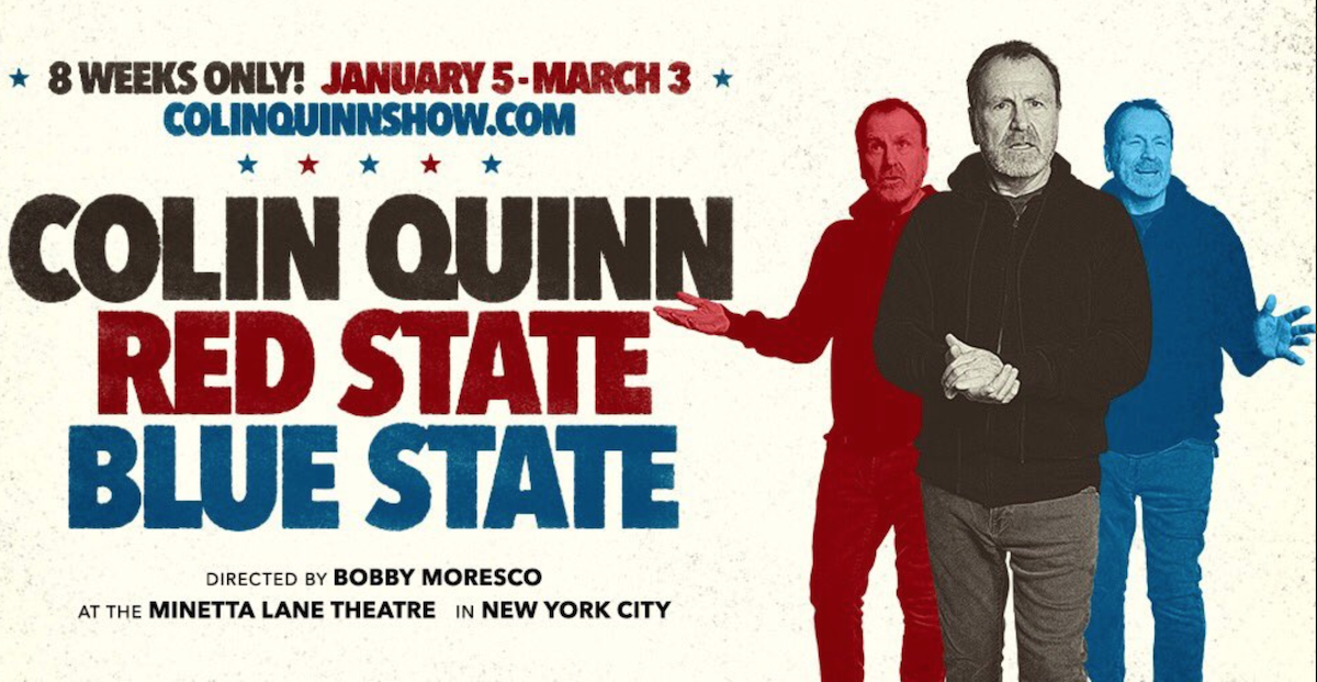 Colin Quinn’s “Red State Blue State” to debut off-Broadway at Minetta Lane in January 2019
