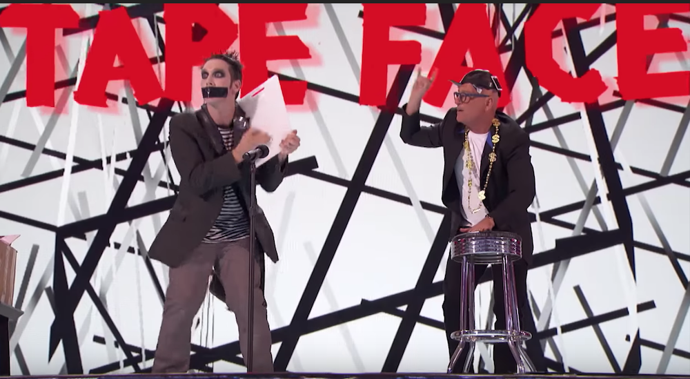 Tape Face, Paul Zerdin and Drew Lynch perform on America’s Got Talent: The Champions
