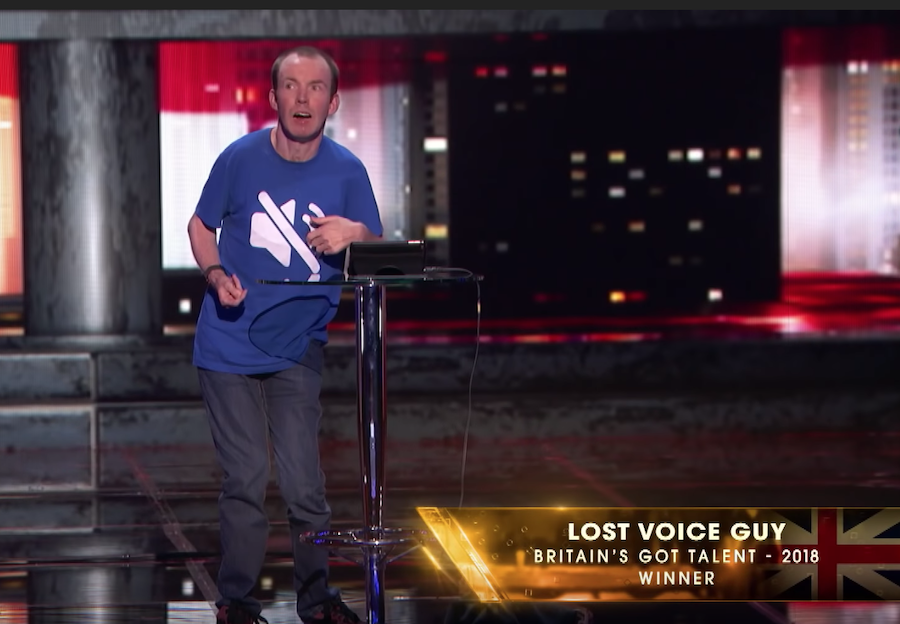 Lost Voice Guy performs on America’s Got Talent: The Champions