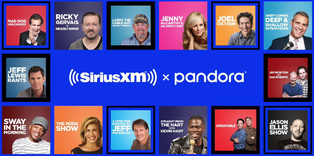 SiriusXM talk shows now available via Pandora podcasts