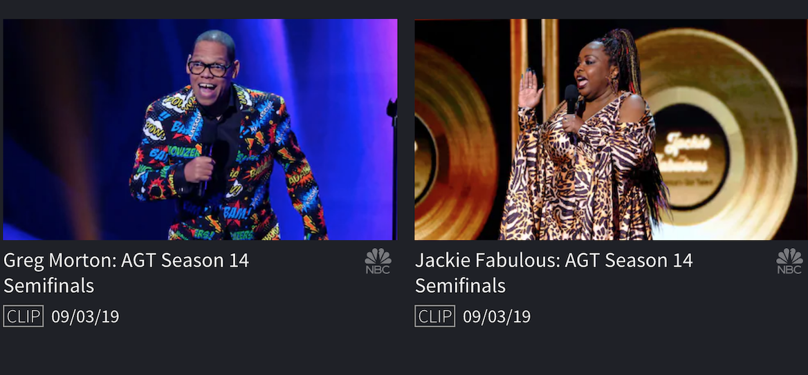 Watch Greg Morton and Jackie Fabulous perform on the live semis of 2019 America’s Got Talent