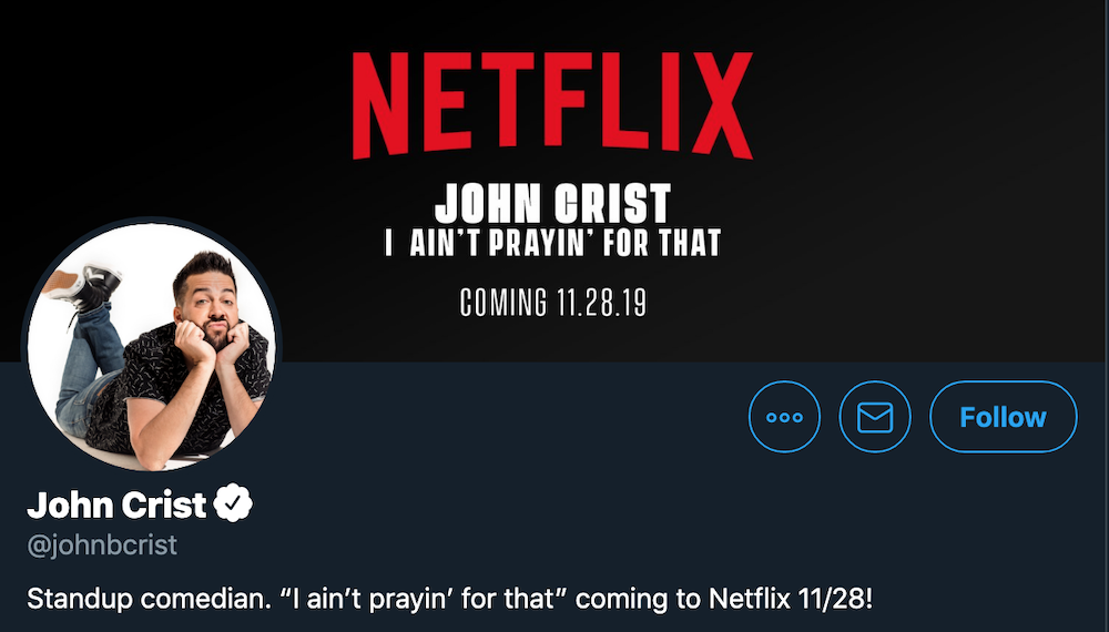 Netflix pulls planned John Crist special from Thanksgiving after so-called Christian comedian confesses to sexual sins