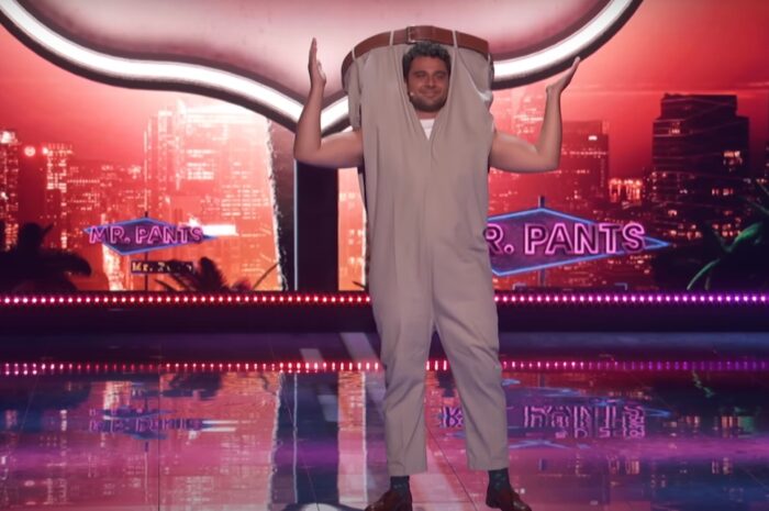 Mr. Pants performs on the semifinals of America’s Got Talent